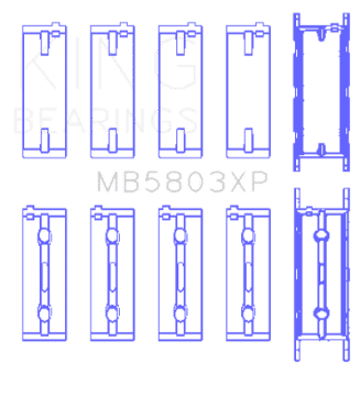 Picture of King BMW S65B40A Size -026 Crankshaft Main Bearings Set of 5