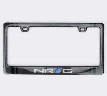 Picture of NRG Carbon License Plate Frame- Fiber Poly Dip Finish Wet w- NRG Logo