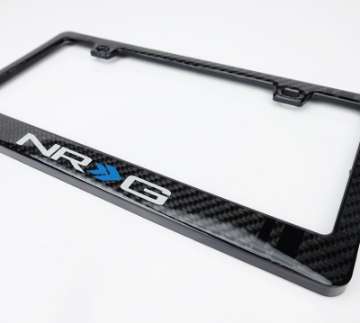 Picture of NRG Carbon License Plate Frame- Fiber Poly Dip Finish Wet w- NRG Logo