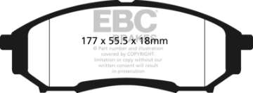 Picture of EBC 05-07 Ford F250 inc Super Duty 5-4 2WD Extra Duty Rear Brake Pads