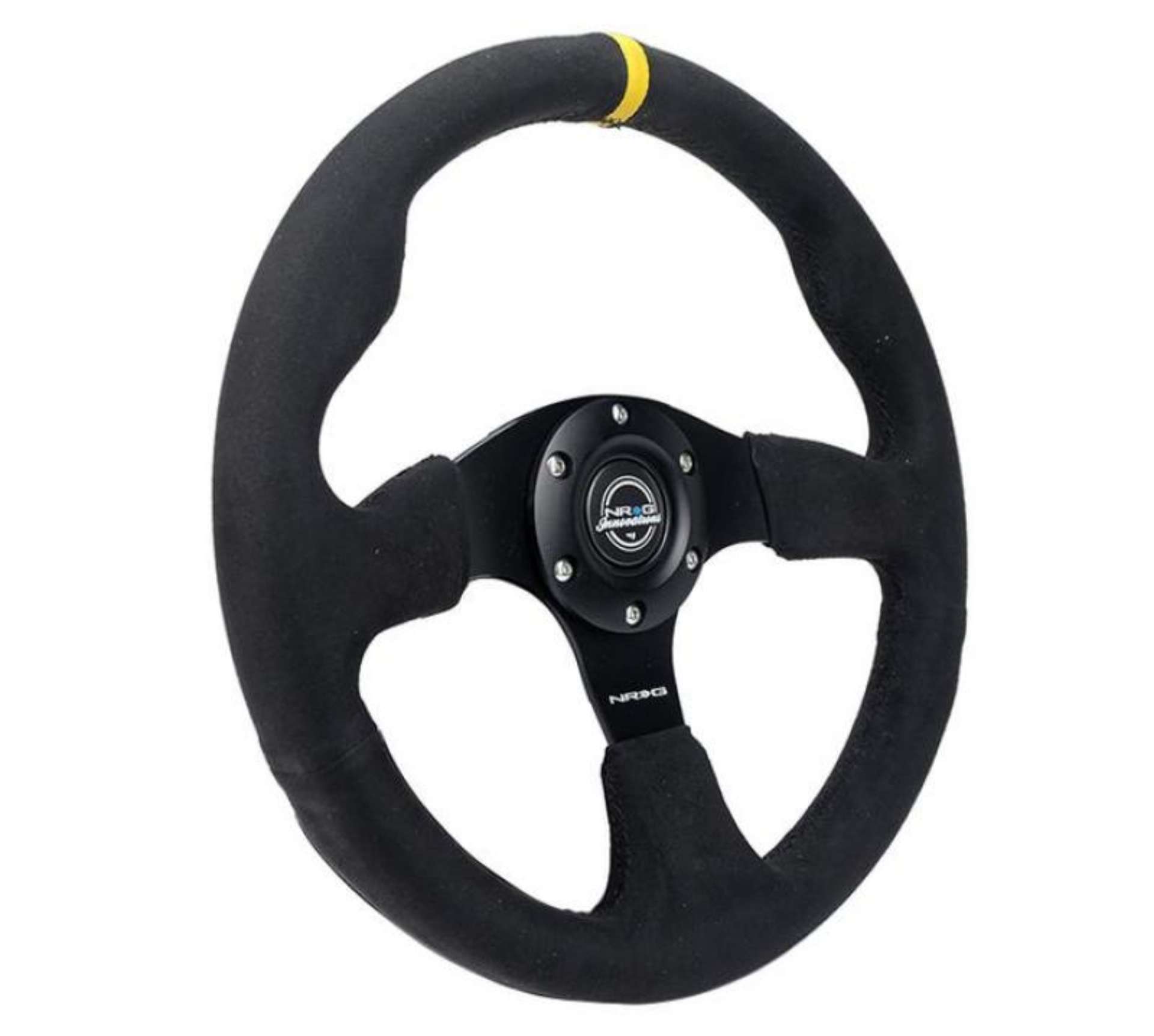 Picture of NRG Reinforced Steering Wheel 320mm Alcantara Steering Wheel w- Black Stitching