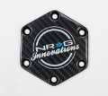 Picture of NRG Carbon Fiber Horn Delete Button Circular Logo Front- Back