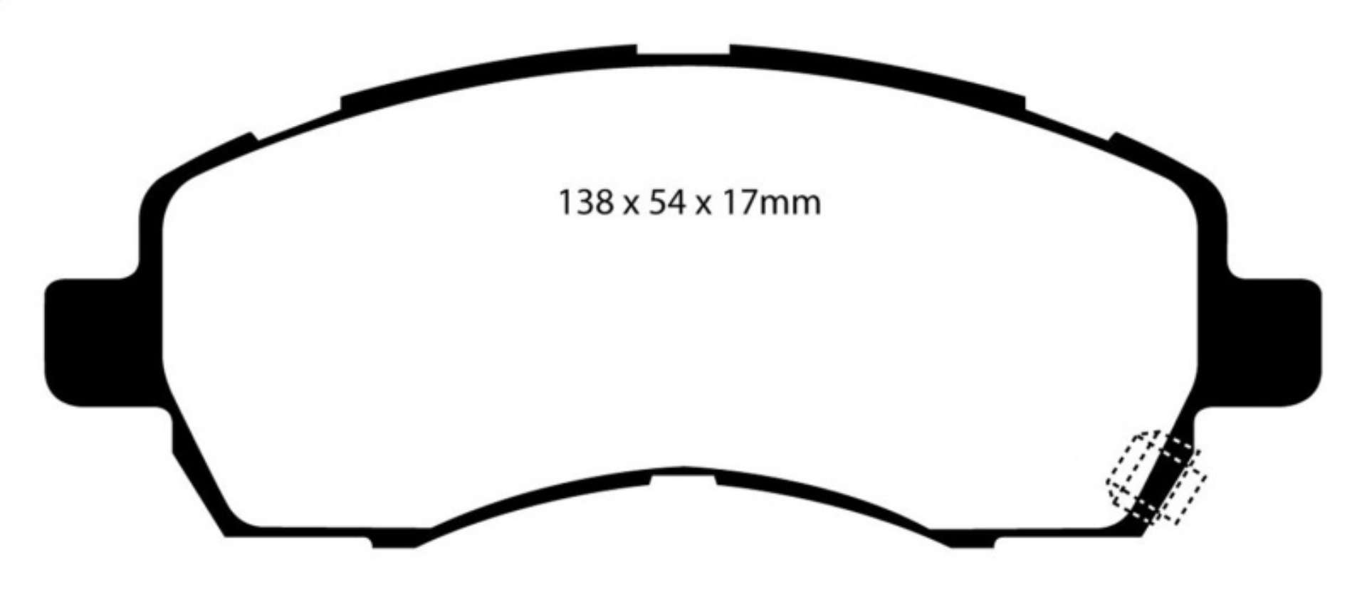 Picture of EBC 97-98 Subaru Impreza 1-8 Redstuff Front Brake Pads