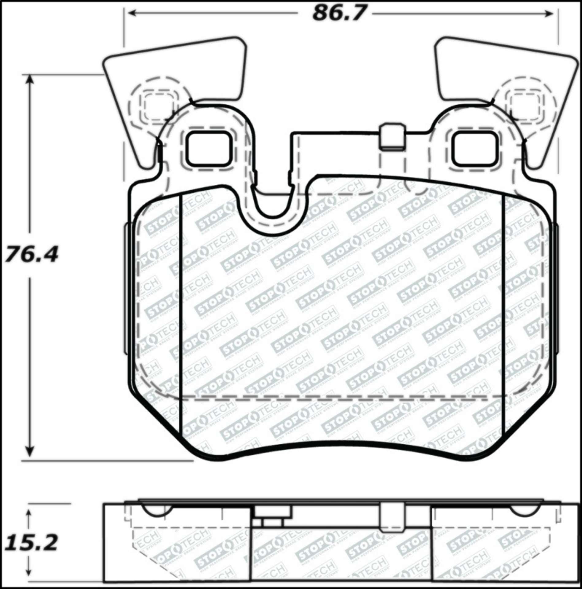 Picture of StopTech 08-13 BMW 1-Series Street Select Rear Brake Pads