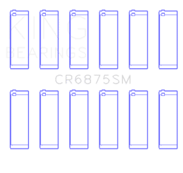 Picture of King Mercedes Benz OM 642 Sputter Replacement Connecting Rod Bearing +0-25 Oversize