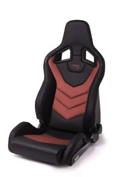 Picture of Recaro Sportster GT Passenger Seat - Black Vinyl-Red Suede