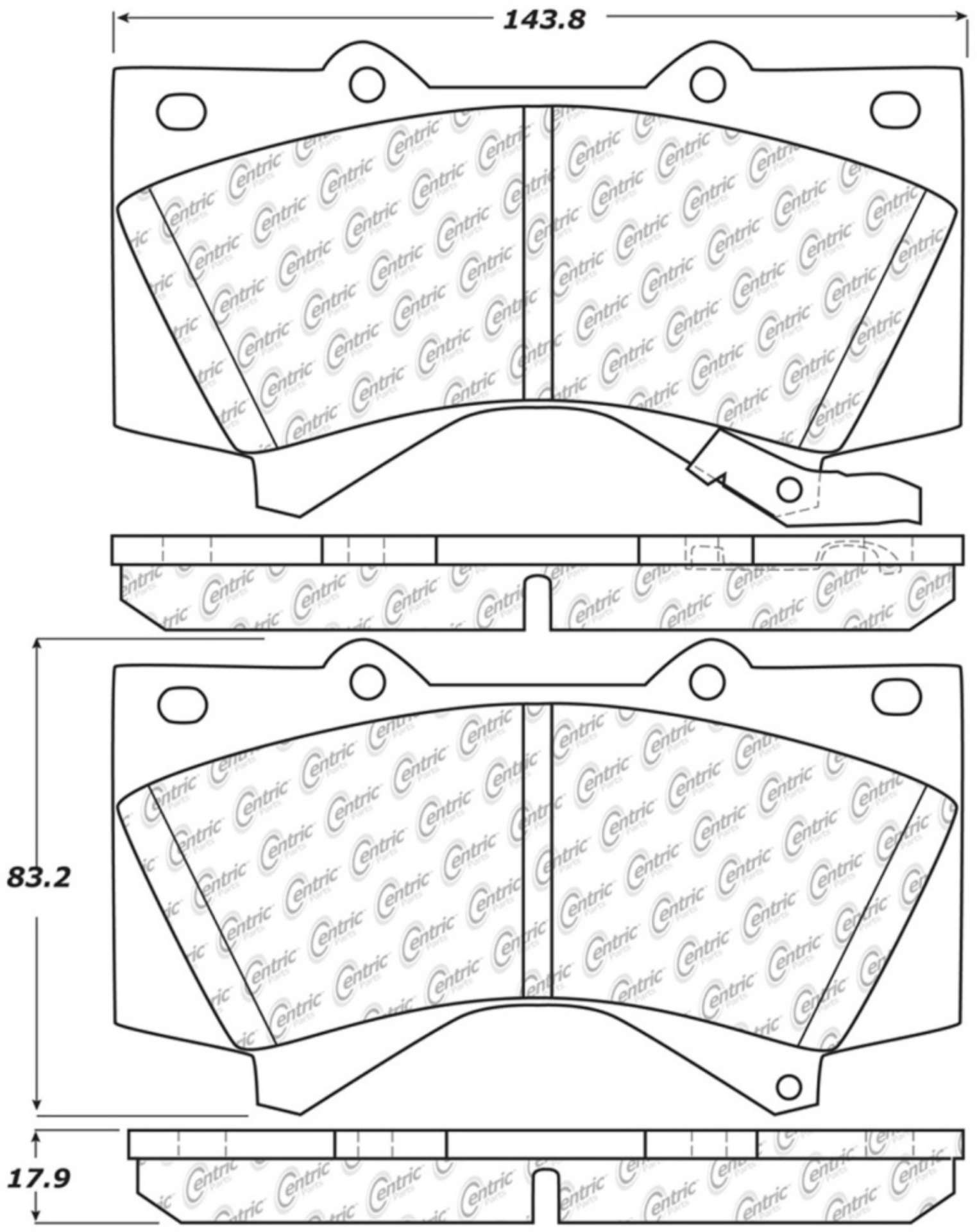 Picture of StopTech 2008 Lexus LX570 Front Truck & SUV Brake Pad