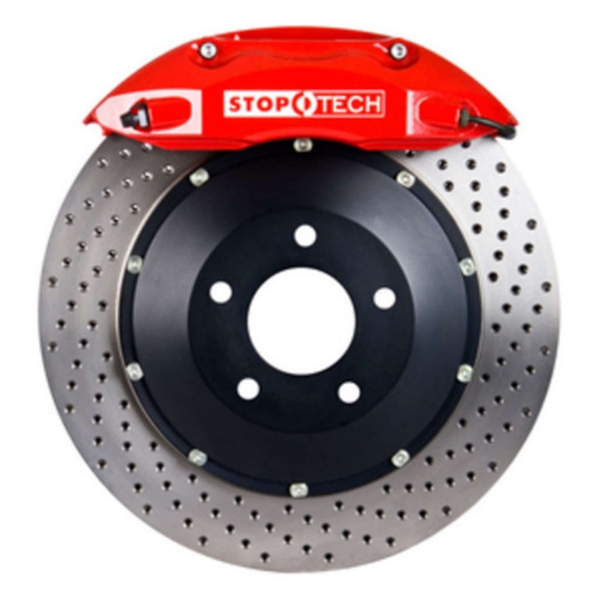 Picture of StopTech 00-04 BMW M5 Rear ST-40 Caliper 355x32mm Red Drilled Rotors