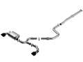 Picture of Borla 19-20 Hyundai Veloster N 2-0L I4 MT FWD 2DR 3in ATAK CatBack Exhaust w- Black Chrome Tips