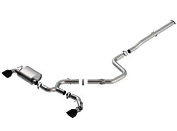 Picture of Borla 19-20 Hyundai Veloster N 2-0L I4 MT FWD 2DR 3in ATAK CatBack Exhaust w- Black Chrome Tips