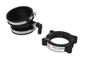 Picture of aFe 2020 Vette C8 Silver Bullet Aluminum Throttle Body Spacer - Works With aFe Intake Only - Black