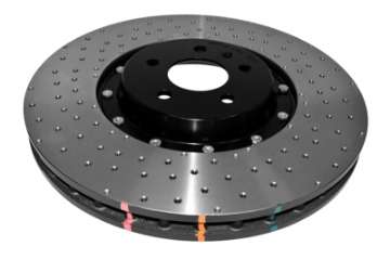 Picture of DBA 14-17 Audi A8 Quattro Front Slotted 5000 Series 2 Piece Rotor Assembled w- Black Hat Drill-Dimp