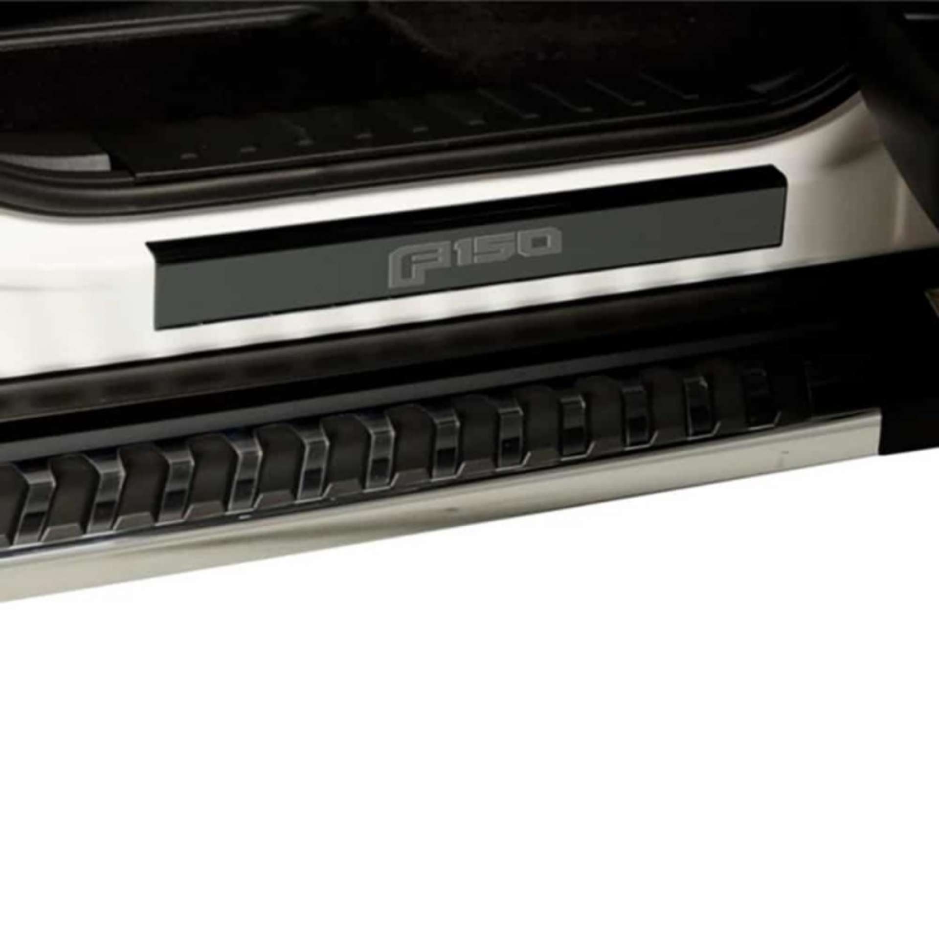 Picture of Putco 15-20 Ford F-150 - Regular Cab &amp; SuperCab w- F-150 Etching 2pcs Black Platinum Door Sill