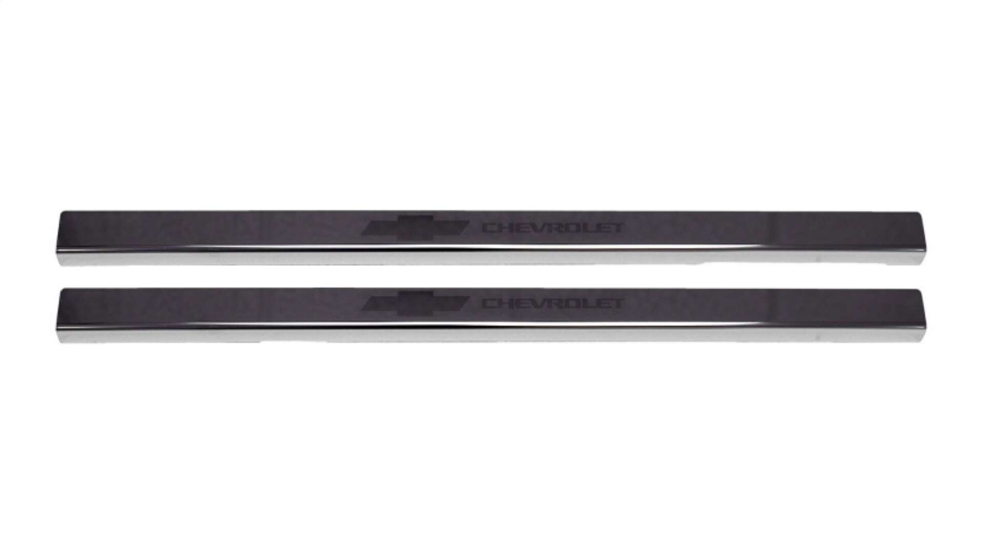 Picture of Putco 2020 Chevy Silv LD-HD Double-Regular Cab w- Bow Tie Etching 2pcs Black Platinum Door Sills