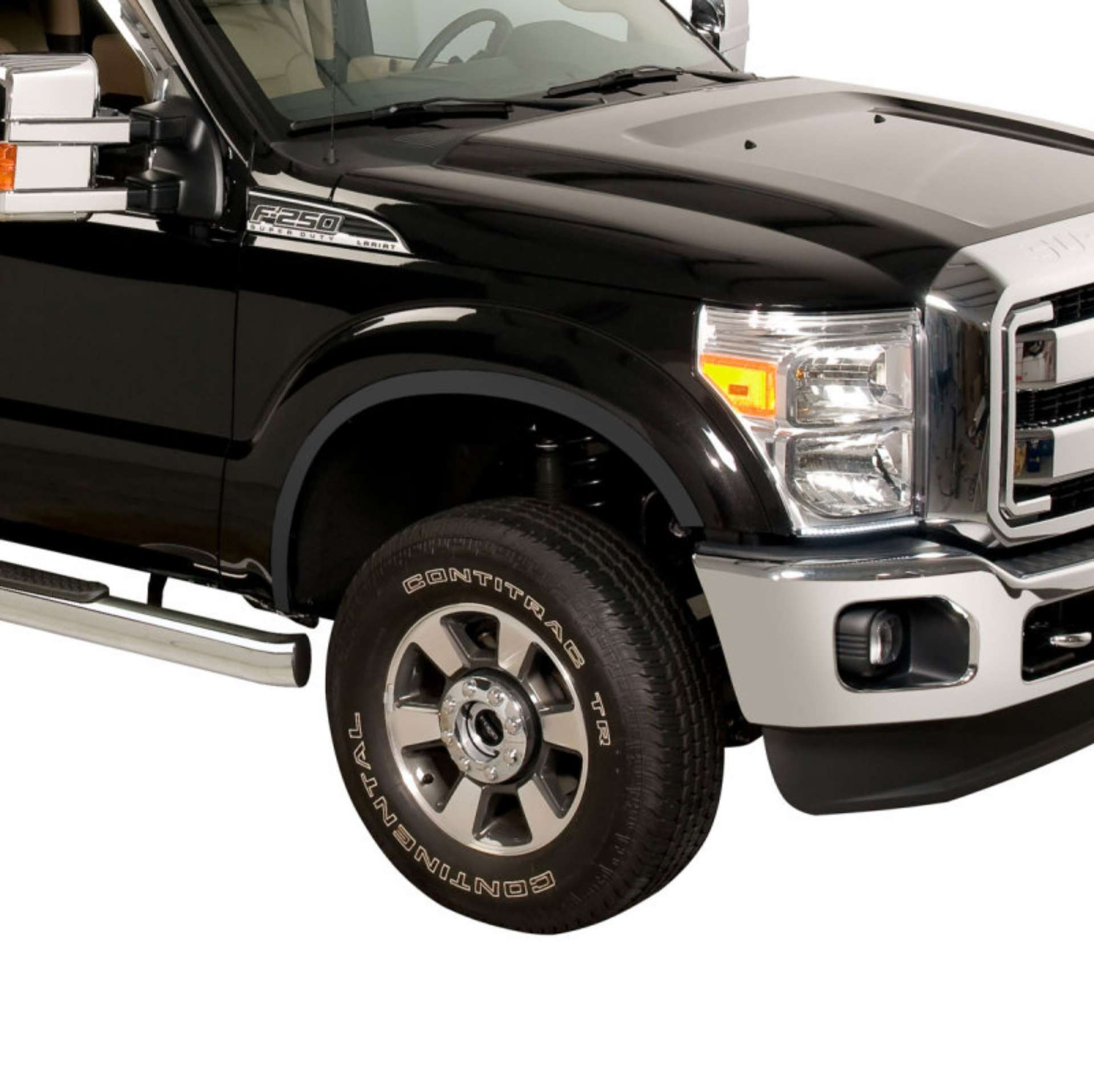 Picture of Putco 11-16 Ford SuperDuty Does not Fit Dually Black Platinum Fender Trim