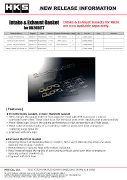 Picture of HKS GASKET Throttle Body RB26DETT