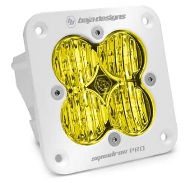 Picture of Baja Designs Squadron Pro White Wide Cornering Pattern Flush Mount LED Light Pod - Amber