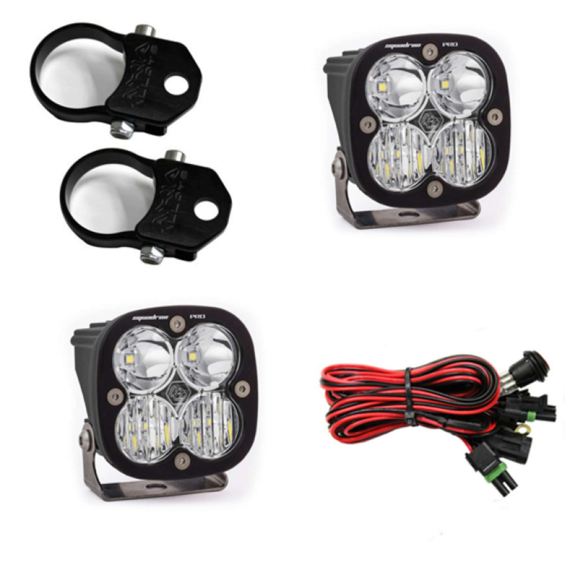 Picture of Baja Designs Squadron Pro LED Light Pods Kit w-Vertical Mounts-1-75in Harness