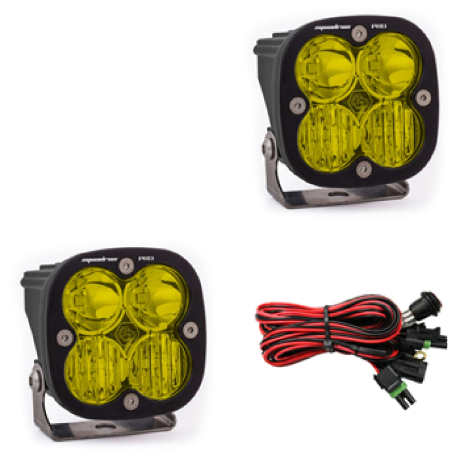 Picture of Baja Designs Squadron Pro Series Driving Combo Pattern Pair LED Light Pods - Amber