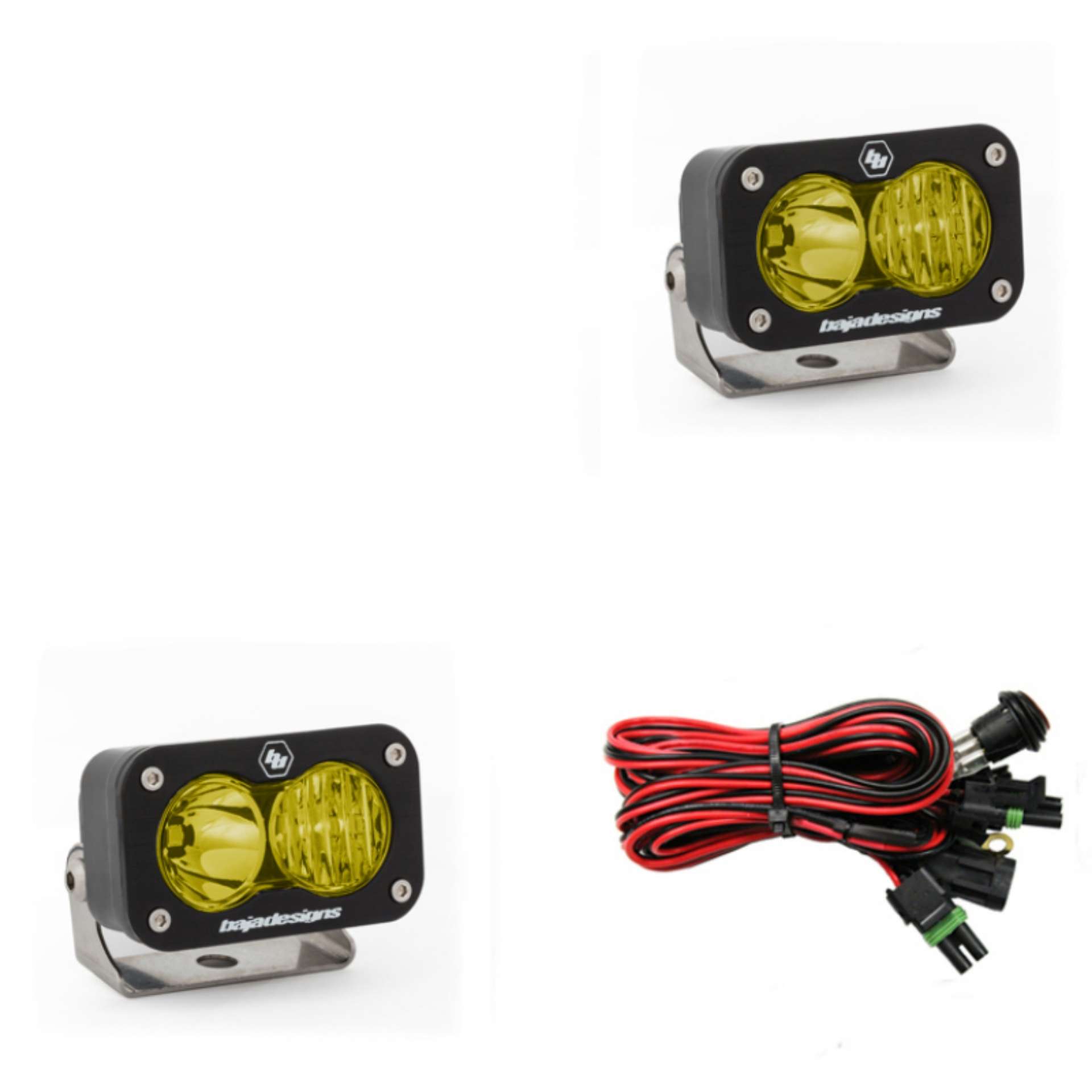 Picture of Baja Designs S2 Sport Driving Combo Pattern Pair LED Work Light - Amber