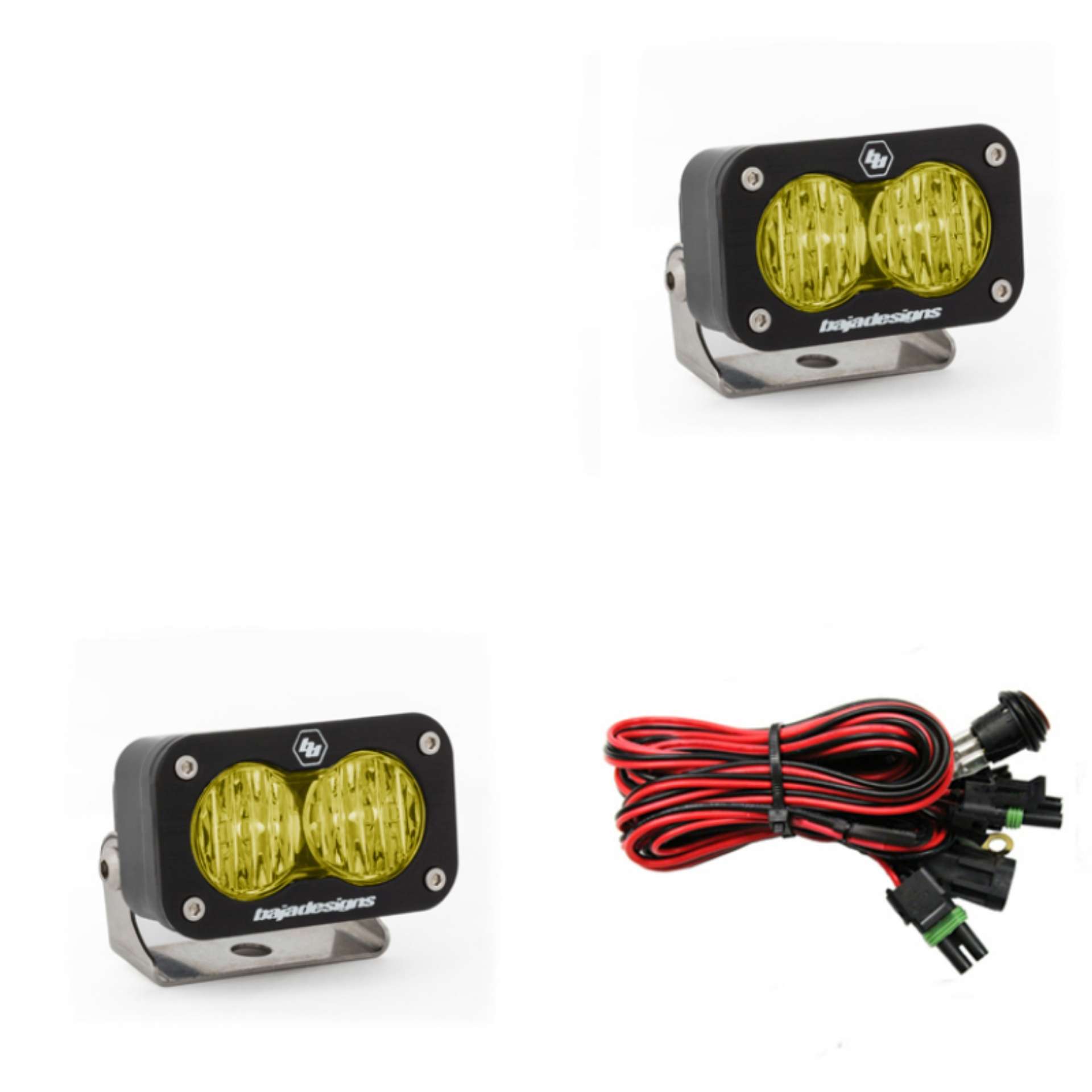 Picture of Baja Designs S2 Sport Wide Cornering Pattern Pair LED Work Light - Amber