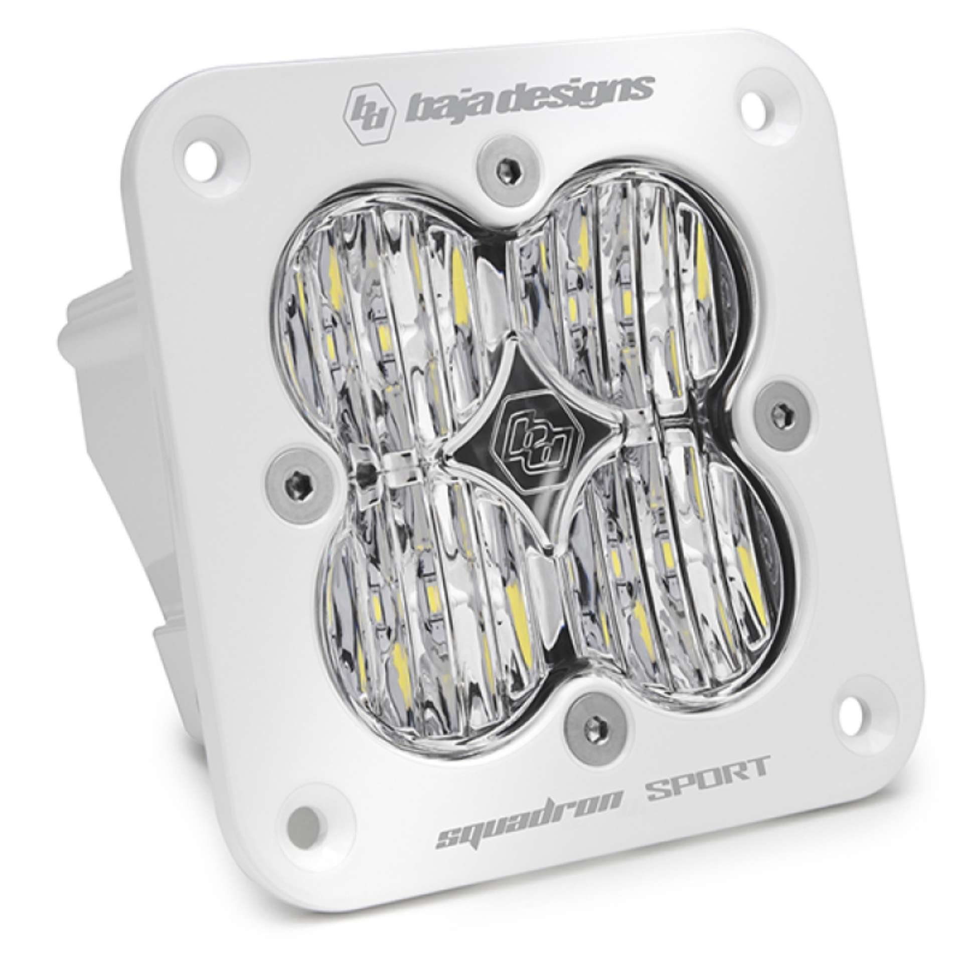 Picture of Baja Designs Squadron Sport White Wide Cornering Pattern Flush Mount LED Light Pod - Clear