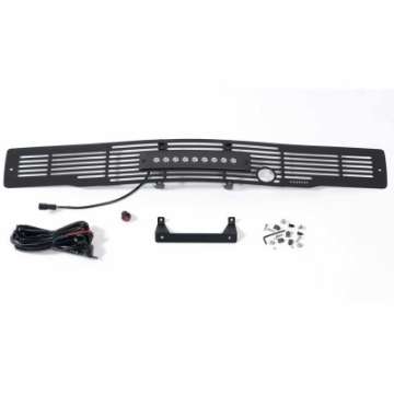 Picture of Putco 15-17 Ford F-150 Bumper Grille Insert- SS Blk Bar Design w-Heater Plug & 10in Luminix Lightbar