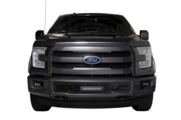 Picture of Putco 15-17 Ford F-150 - SS Black Punch Design w- 10in Luminix Light bar Bumper Grille Inserts