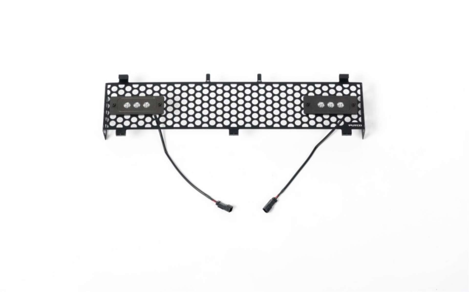 Picture of Putco 11-16 Ford SuperDuty - SS Black Punch Design w- Qty 2 - 6in Light bars Bumper Grille Inserts