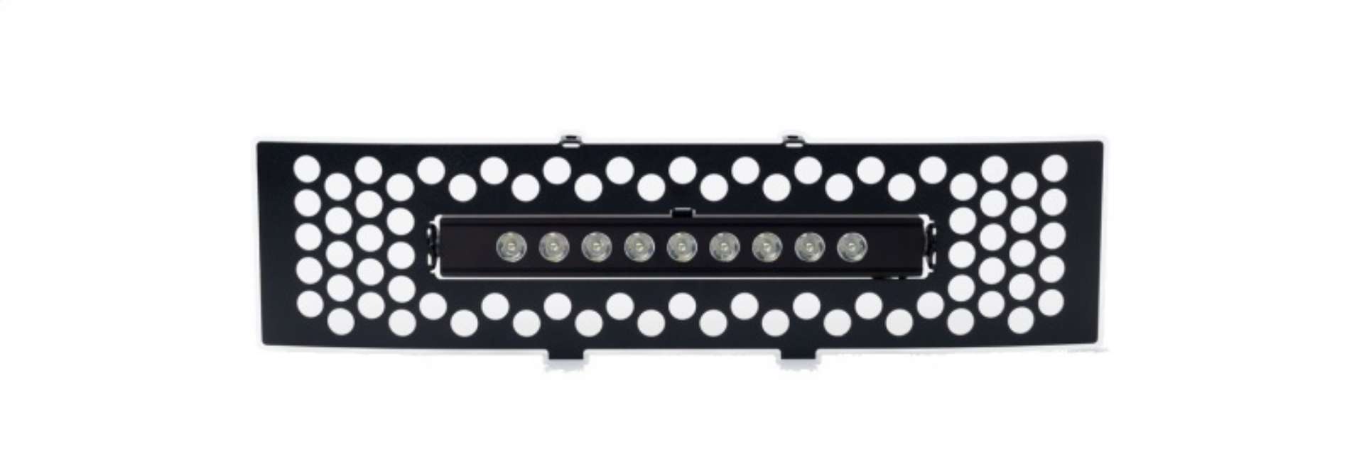 Picture of Putco 11-14 Ford F-150 - EcoBoost Bumper Grille Inserts - Black SS Punch w- 10in Luminix Light Bar