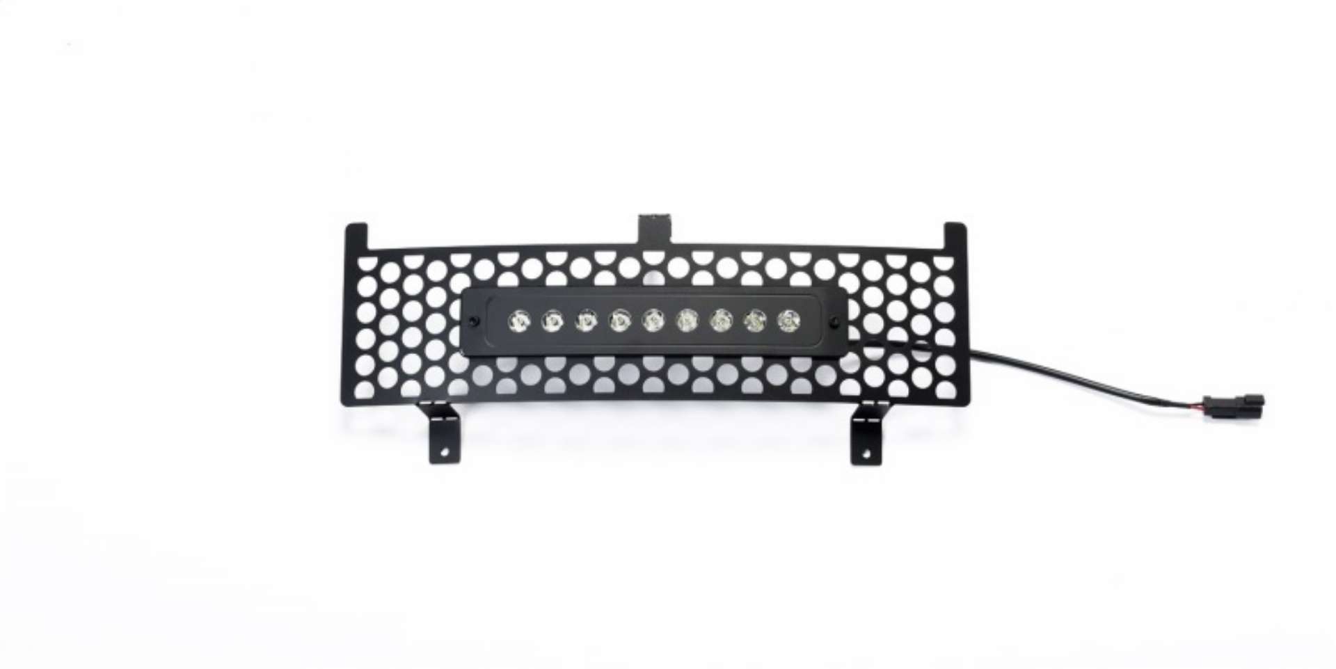 Picture of Putco 15-19 Chevy Silv HD SS Black Punch Design Bumper Grille Insert w- Curved Flush 10in Light Bar