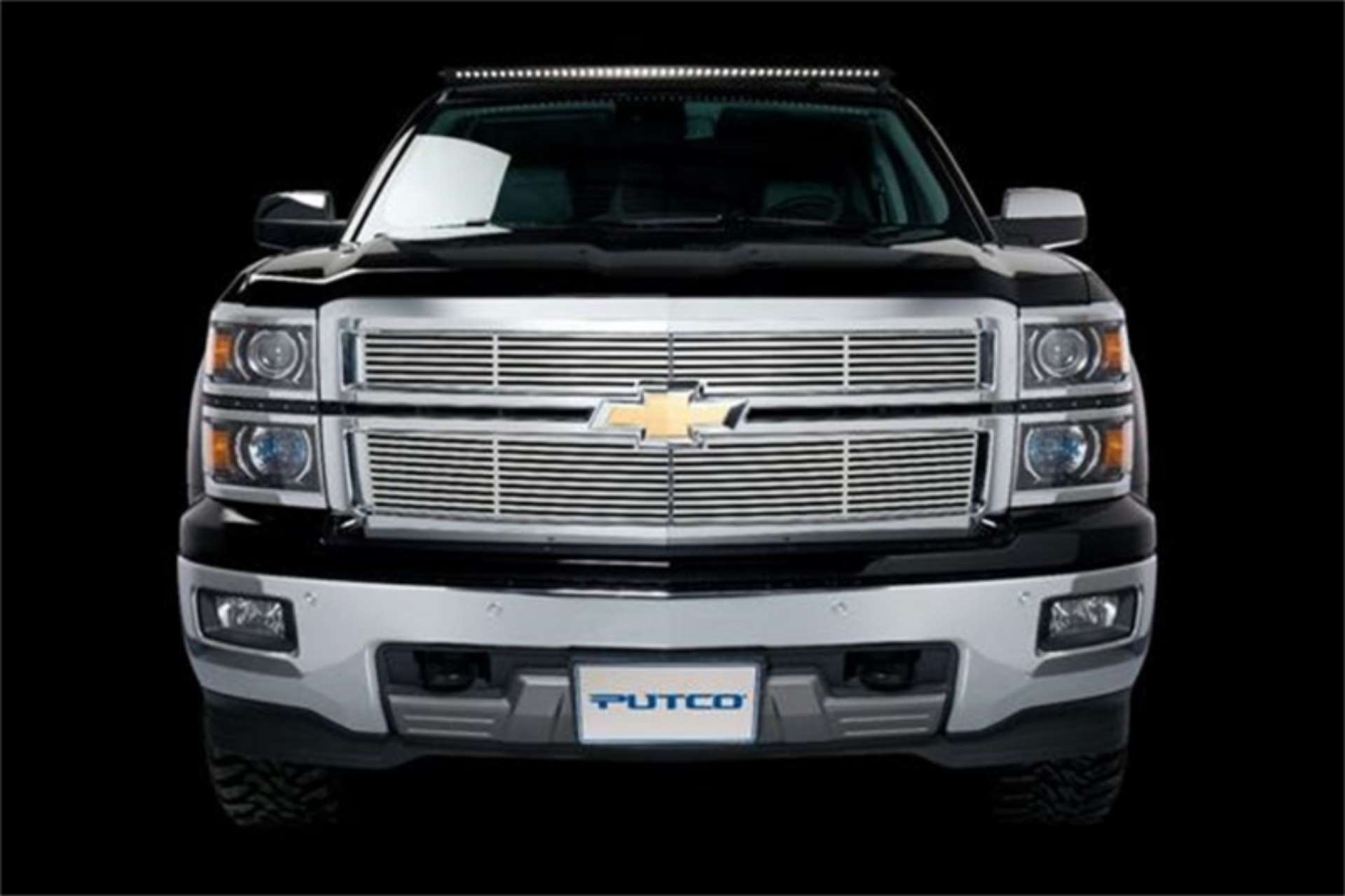 Picture of Putco 14-15 Chevy Silv LD - Fits Grill w- Z71 Emblem - Liquid Grille Direct Replacement Insert