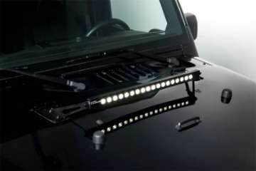 Picture of Putco 07-18 Jeep Wrangler JK - 20in Luminix Light Bar w- Hood bracket Luminix Jeep LED Kits