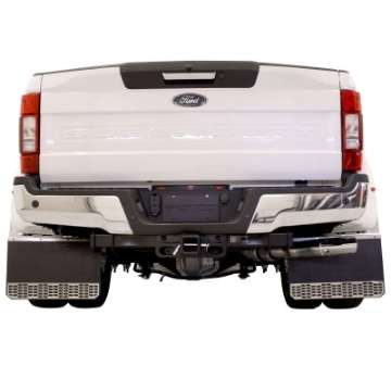 Picture of Putco 17-20 Ford SuperDuty Dually - Fits Rear - Set of 2 Mud Skins - Brushed SS w- Hex Shield