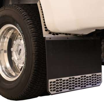 Picture of Putco 15-19 Chevy Silv-Sierra HD Dually Front - Set of 2 Mud Skins - Brushed SS w- Hex Shield