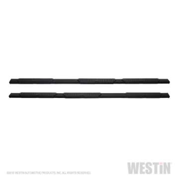 Picture of Westin 99-16 Ford F-250-350-450-550 Crew Cab 6-75ft Bed R5 M-Series Wheel-to-Wheel Nerf Bars - Blk