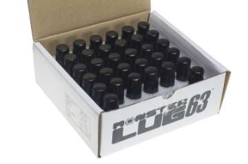 Picture of Wheel Mate Muteki HR38 Open End Lug Nuts 12x1-25 Black Chrome - Yellow Ring