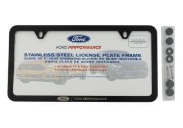 Picture of Ford Racing Ford Performance Slim License Plate Frame - Black Stainless Steel