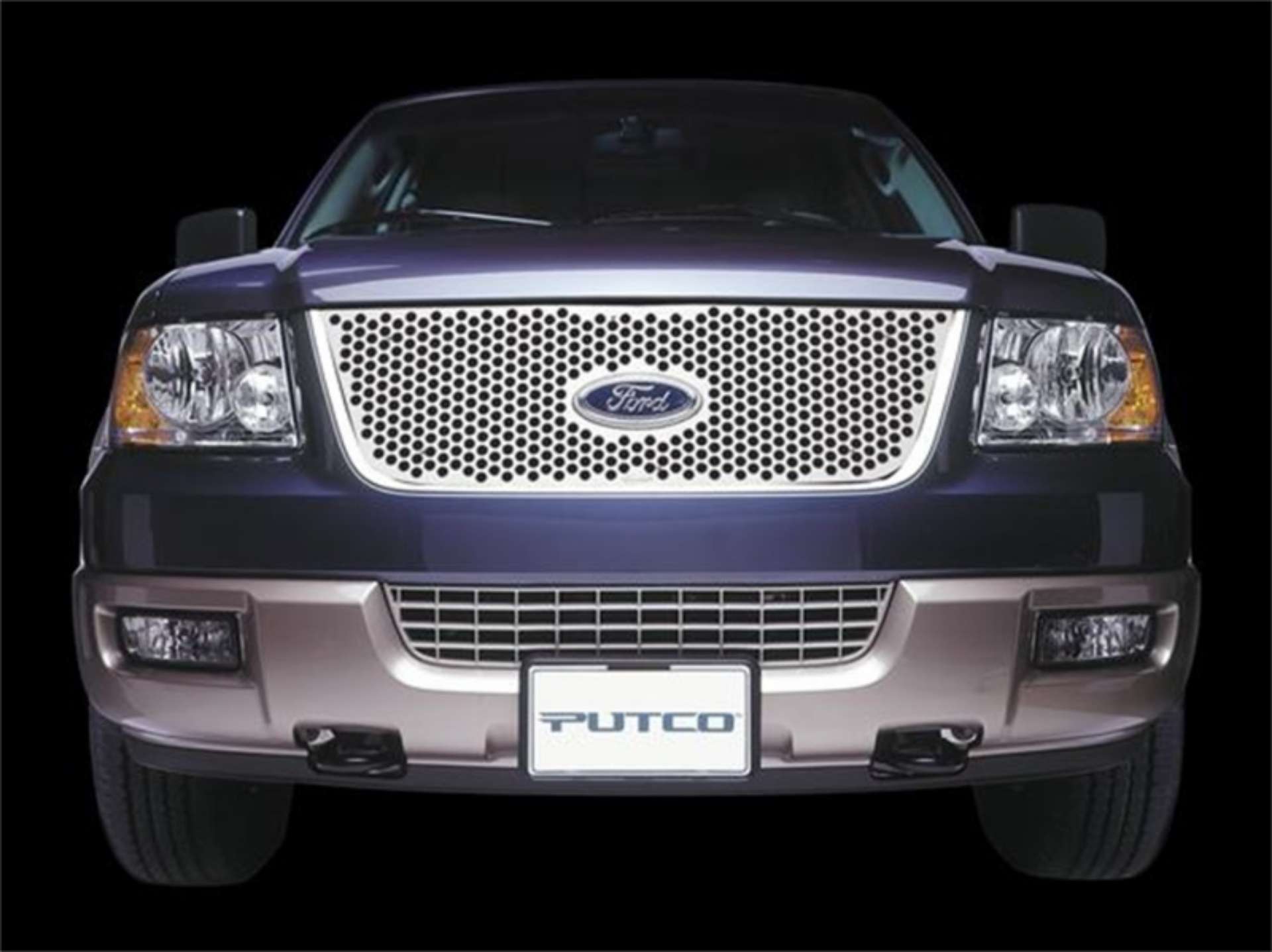 Picture of Putco 99-03 Ford F-150 Bar Grille w- Logo CutOut Punch Stainless Steel Grilles