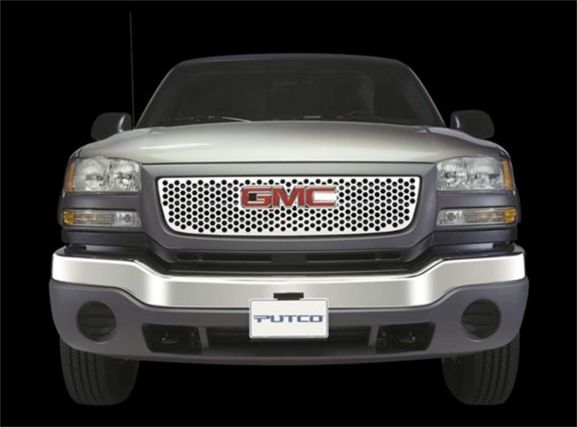 Picture of Putco 96-02 GMC Savana w- Logo CutOut Punch Stainless Steel Grilles