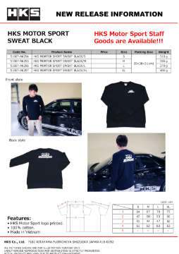 Picture of HKS MOTORSPORT SWEATSHIRT BLACK S