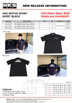 Picture of HKS MOTORSPORT BUTTON-UP SHIRT BLACK S