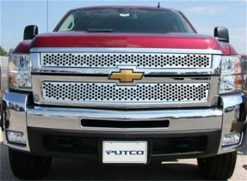 Picture of Putco 07-10 Chevrolet Silverado HD Punch Stainless Steel Grilles