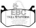 Picture of EBC 2016+ Alfa Romeo Giulia 2-9L Twin Turbo Yellowstuff Rear Brake Pads