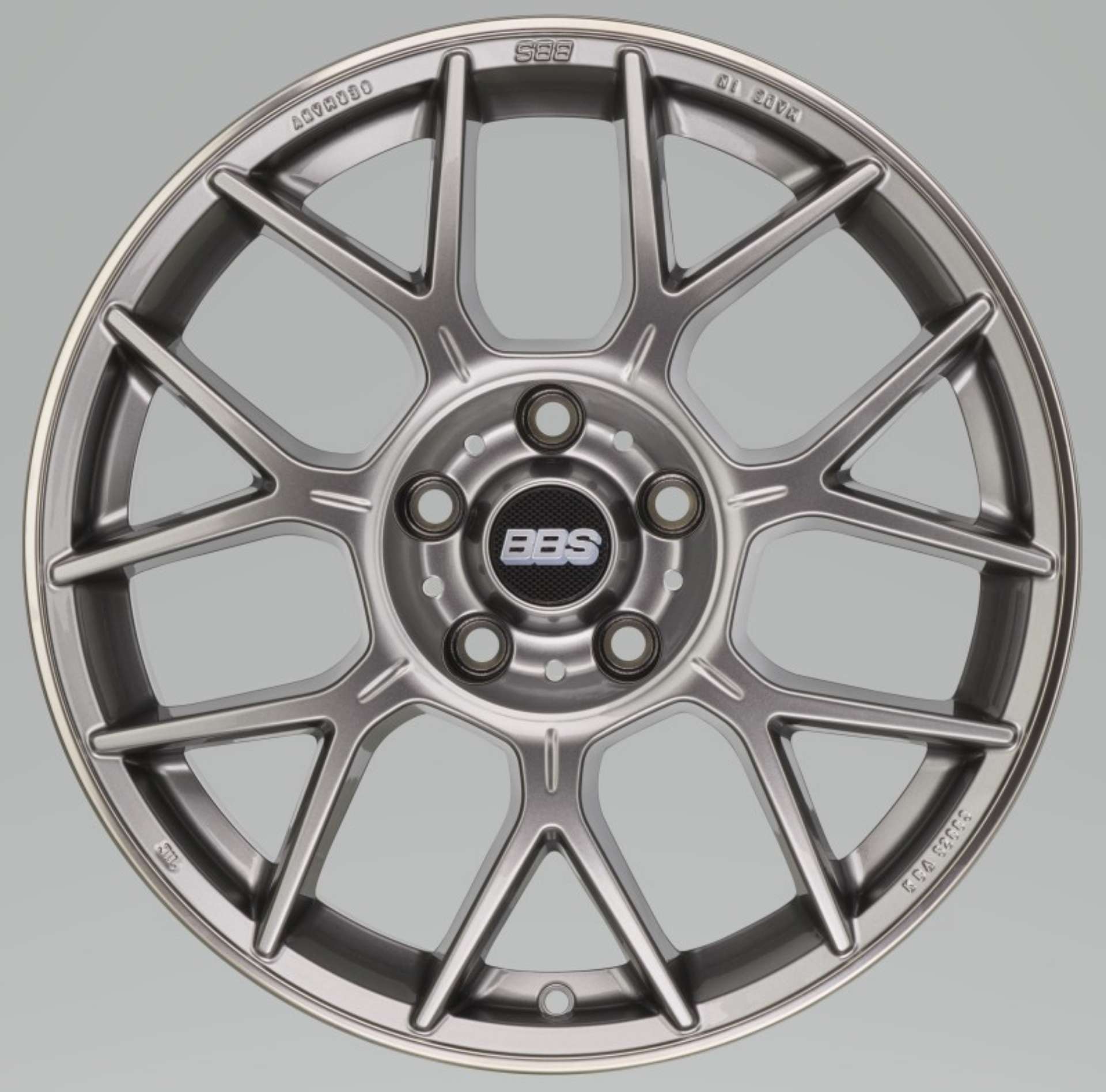 Picture of BBS XR 19x8-5 5x108 ET43 Platinum Gloss Wheel -70mm PFS-Clip Required