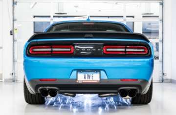 Picture of AWE Tuning 2015+ Dodge Challenger 6-4L-6-2L SC Track Edition Exhaust - Quad Diamond Black Tips