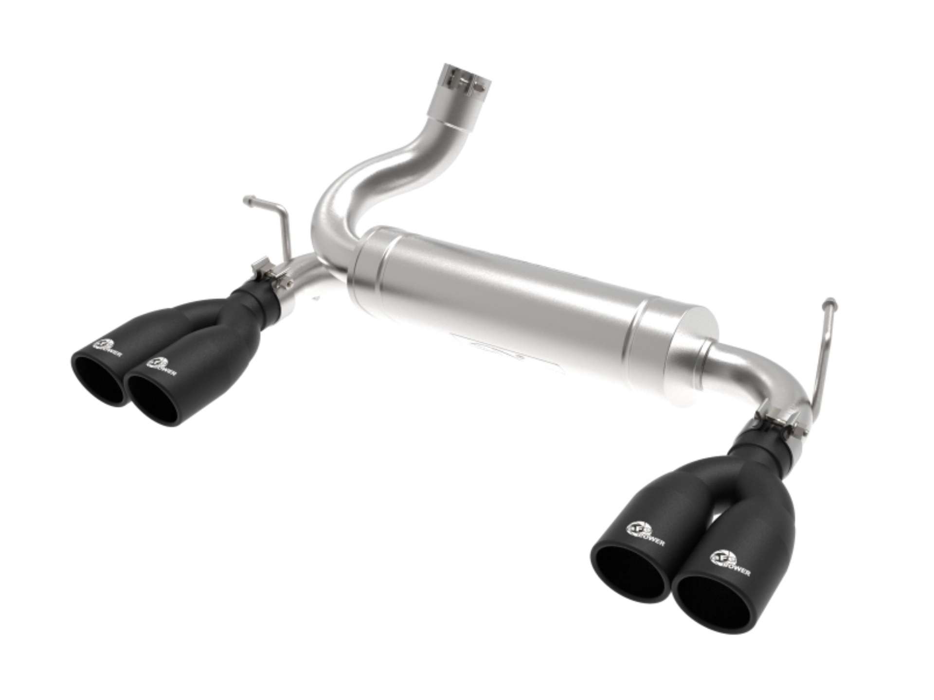 Picture of aFe Vulcan Series 2-5in 304 SS Axle-Back Exhaust Black 07-18 Jeep Wrangler JK V6-3-6-3-8L