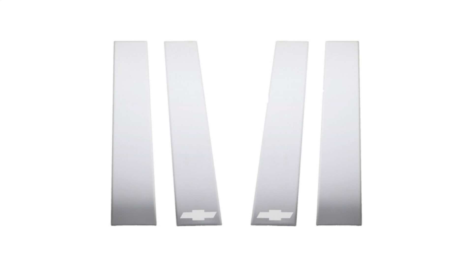 Picture of Putco 2020 Chevy Silv HD - Chevy Bow Tie Etching - Crew Cab - Double Cab 6pcs SS Pillar Posts