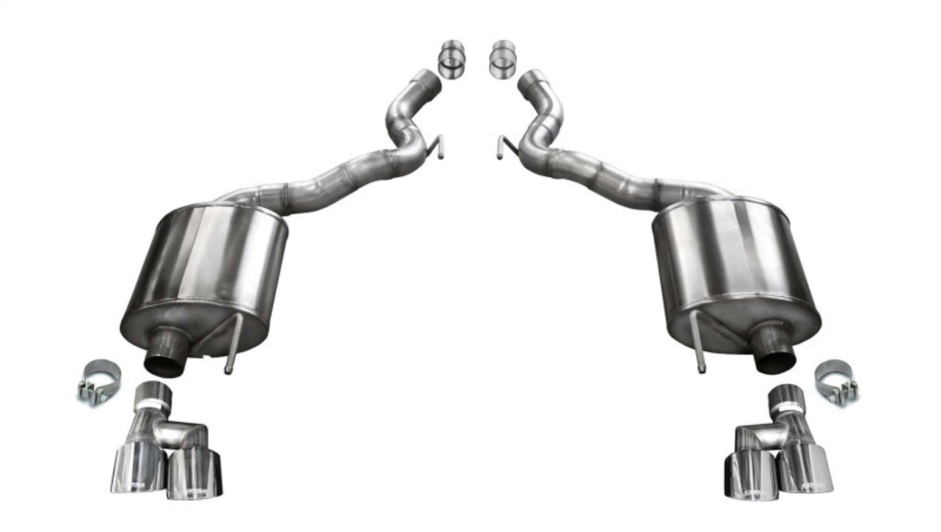 Picture of Corsa 2018-2023 Ford Mustang GT Convertible Sport Axle-Back Exhaust w- 4in Tips