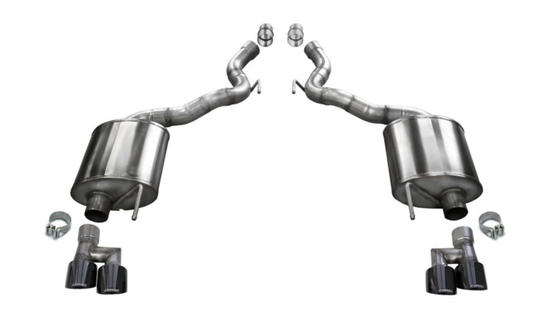 Picture of Corsa 2018-2023 Ford Mustang GT Convertible Sport Axle-Back Exhaust w- Black PVD 4in Tips